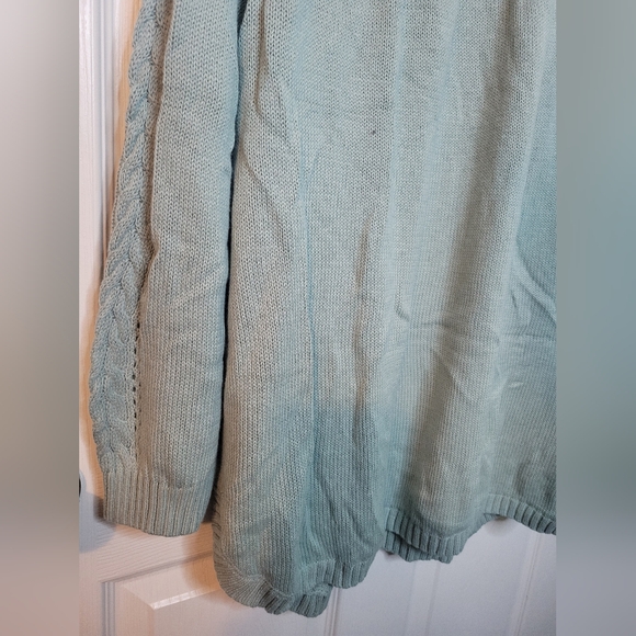 Sonoma 3x Womans Plus Sweater Knit Blue Long Sleeve Pullover - Picture 3 of 7